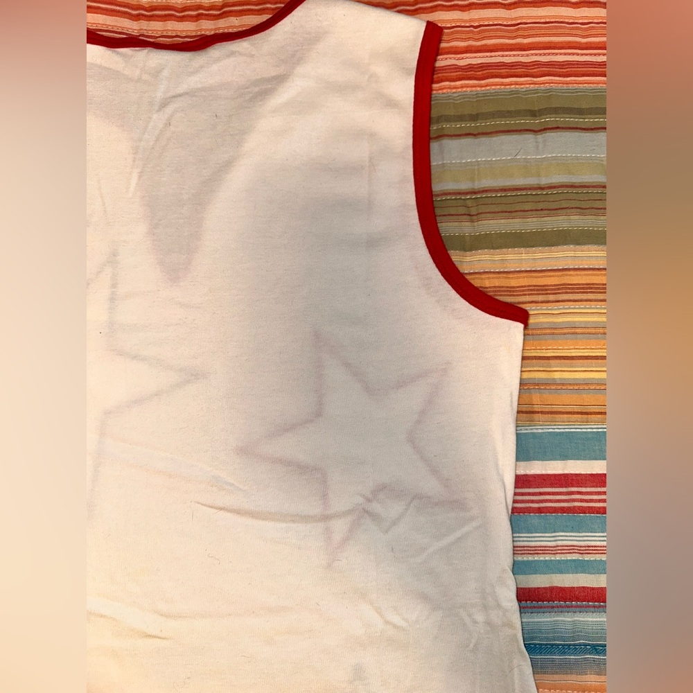 Vintage 90s Tommy Hilfiger Red White & Blue Star Tank Top - Picture 8 of 9